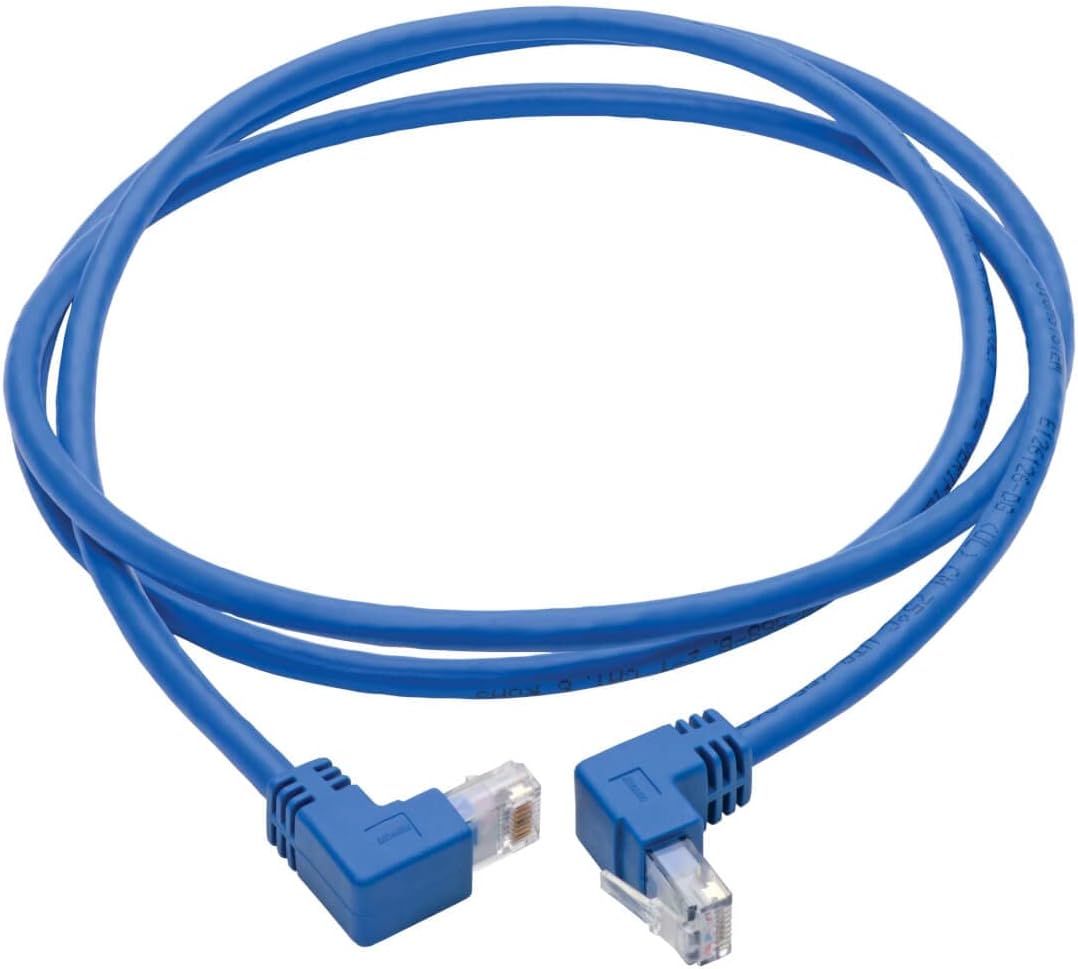 Tripp Lite Cat6 UTP Molded RJ45 Patch Cable, Blue (Up-Angle/Down-Angle/Left-Angle)