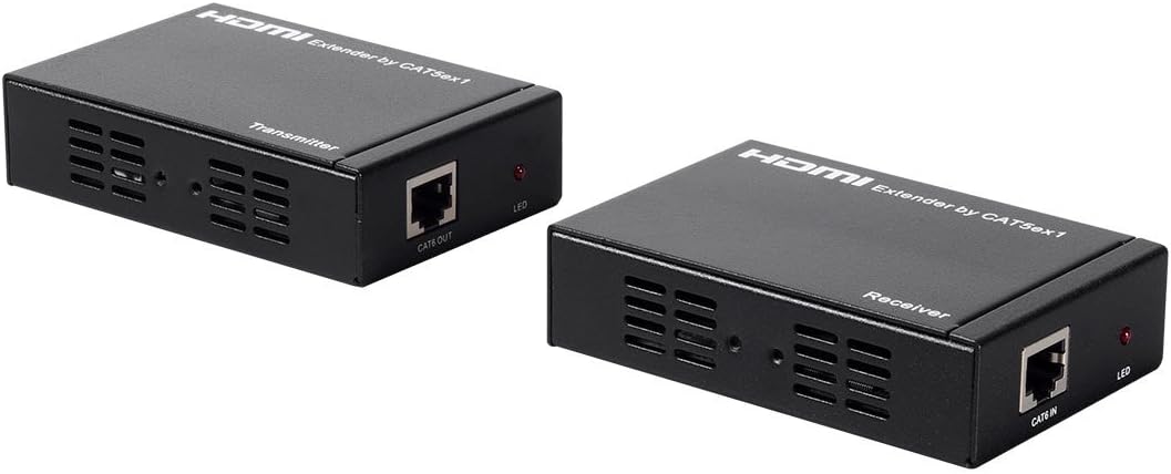 Monoprice HDMI Extender Over Single CAT6 (TCP/IP) - 100 Meters (328 Feet) With IR Support, HDCP 1.1 - Blackbird Series