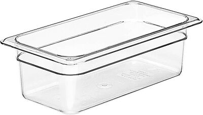 Cambro 1/3 GN Food Pan, 4" Deep, 6/PK, Clear, 34CW-135