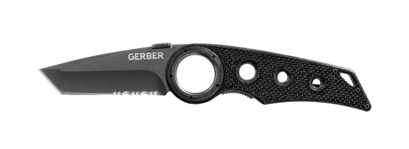 Gerber Remix Tactical 3.0" Folder, Black Tanto Combo Blade