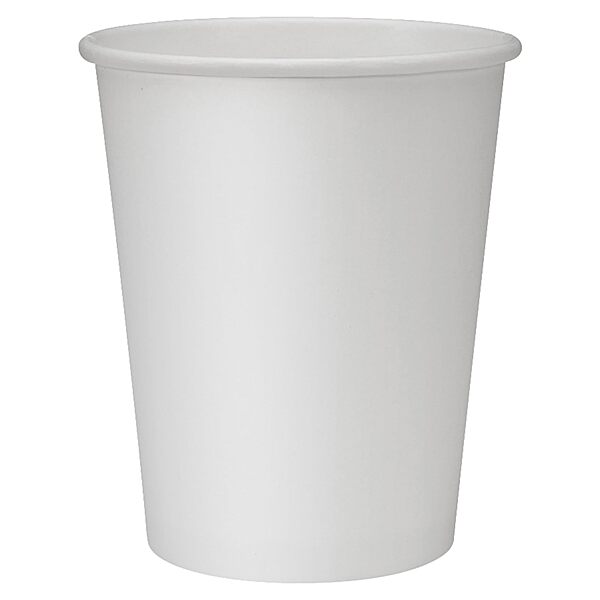 Genuine Joe GJO19045PK Polyurethane-Lined Single-Wall Disposable Hot Cup, 8-Ounce Capacity, White (Pack of 50)