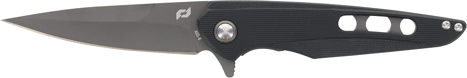 Schrade Delta Class Kinetic BLK Folder 8in with 3.5in AUS-8 Steel Blade and G10 Handle for EDC