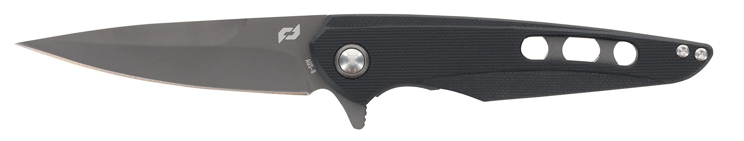 Schrade Delta Class Kinetic BLK Folder 8in with 3.5in AUS-8 Steel Blade and G10 Handle for EDC
