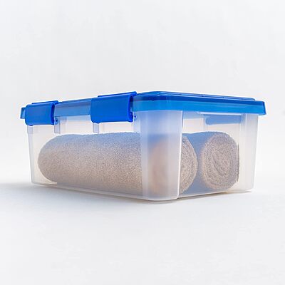 IRIS USA 6Pack 19qt WEATHERPRO Airtight Plastic Storage Bin with Lid and Seal and Secure Latching Buckles