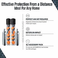 SABRE Home Defense Pepper Projectile Launcher Refill Kit 14 Red Pepper Powder Projectiles and 2 CO2 Cartridges