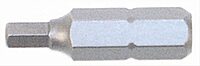 Hex Screwdriver Insert Bit: 1/4" Drive, 1/8" Hex, 1" OAL