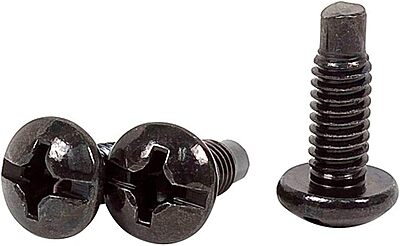 Monoprice 12/24 Screw for Rack, 50 Piece, Carbon Steel, 19mm, Black