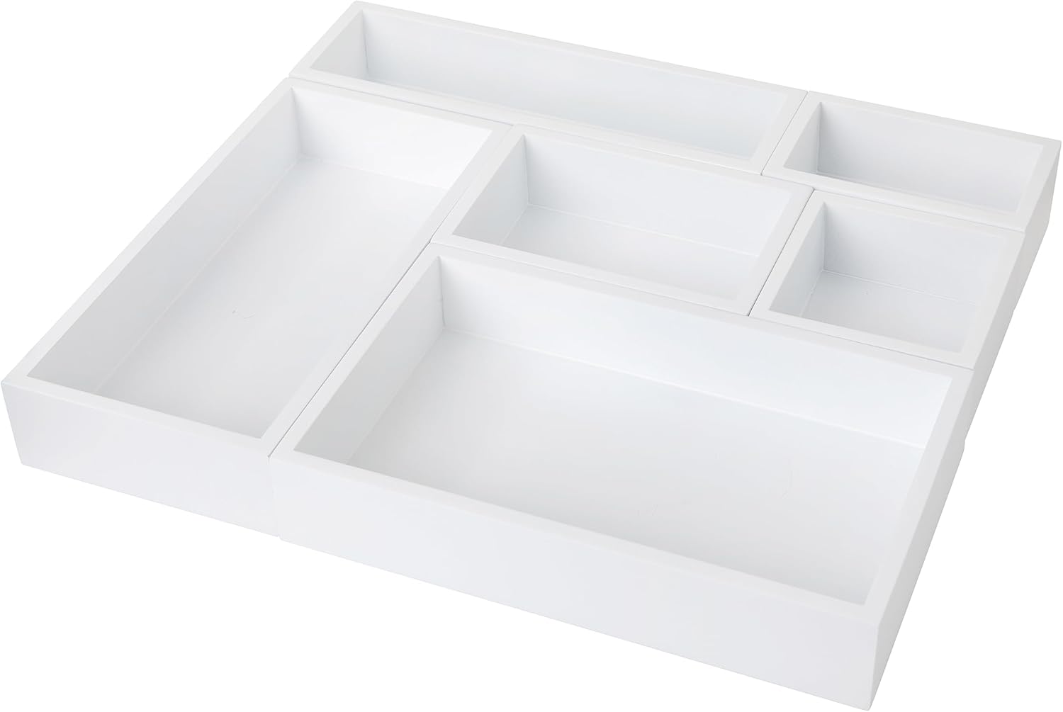 Martha Stewart Enzo 6-Piece Wooden Desk Drawer Organizer Set