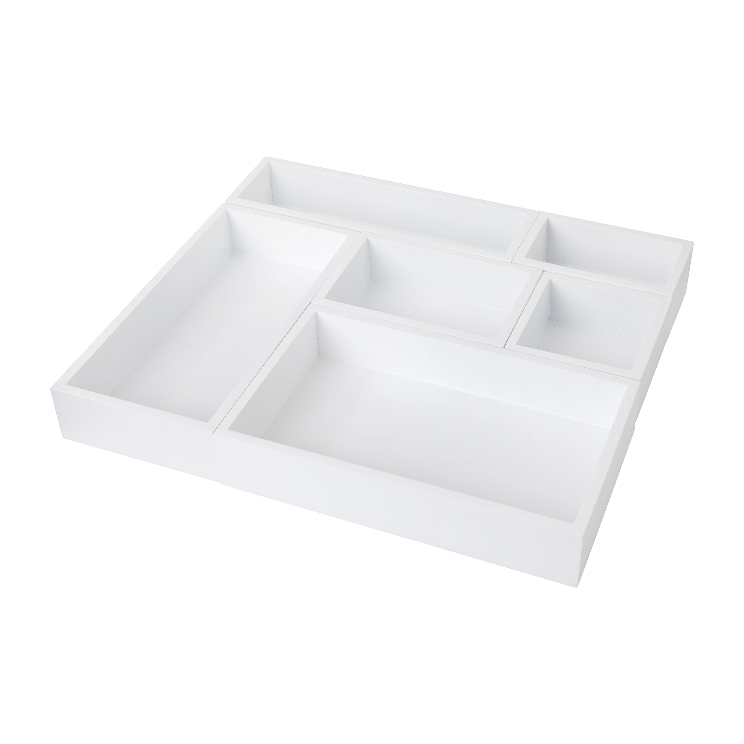 Martha Stewart Enzo 6-Piece Wooden Desk Drawer Organizer Set