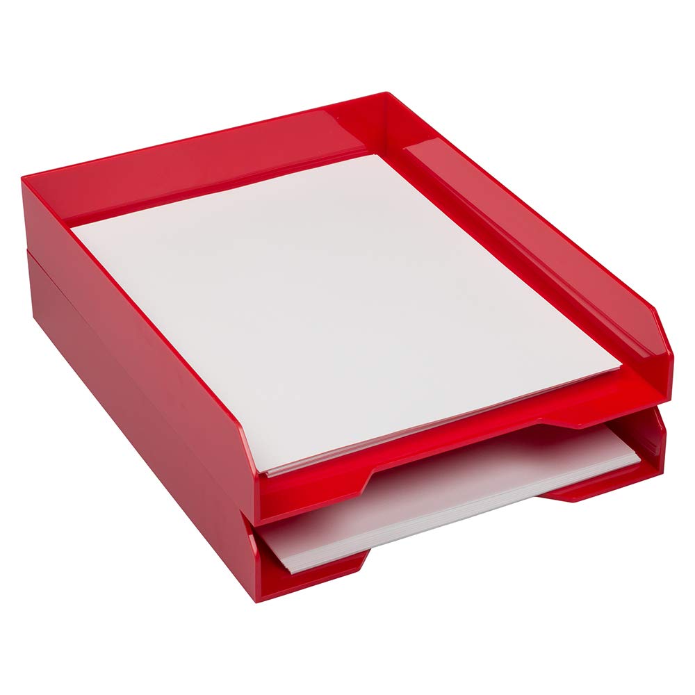 JAM PAPER Stackable Paper Tray - Desktop Document & File Organizer
