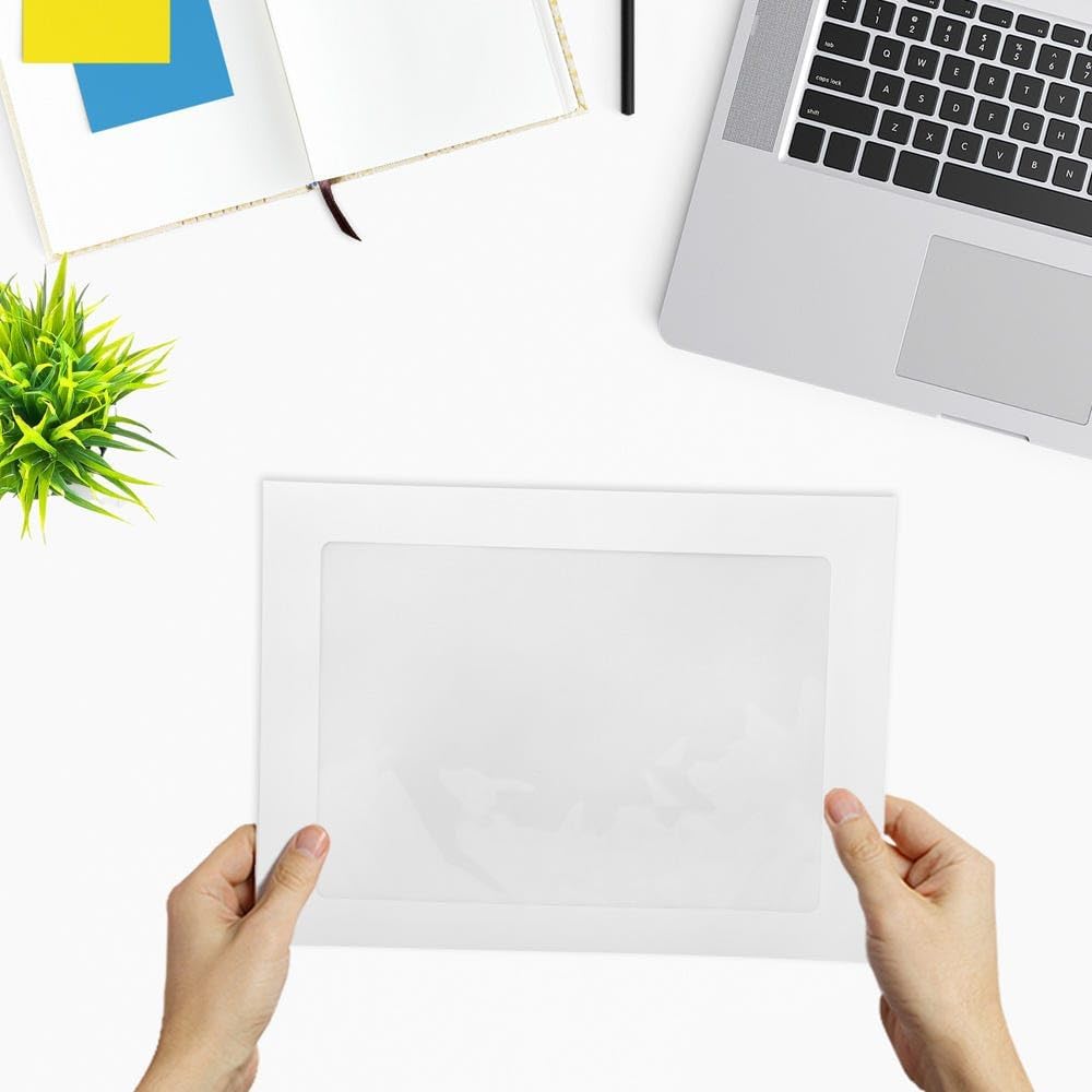 LUX 9 x 12 Full-Face Window Envelopes, 28 lb Bright White