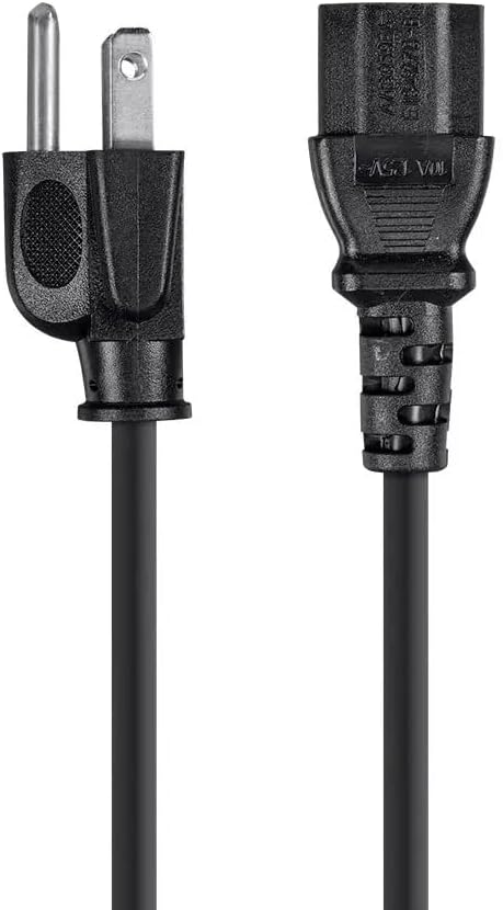 Monoprice Power Cord Cable NEMA 5-15P to IEC C13 - Black