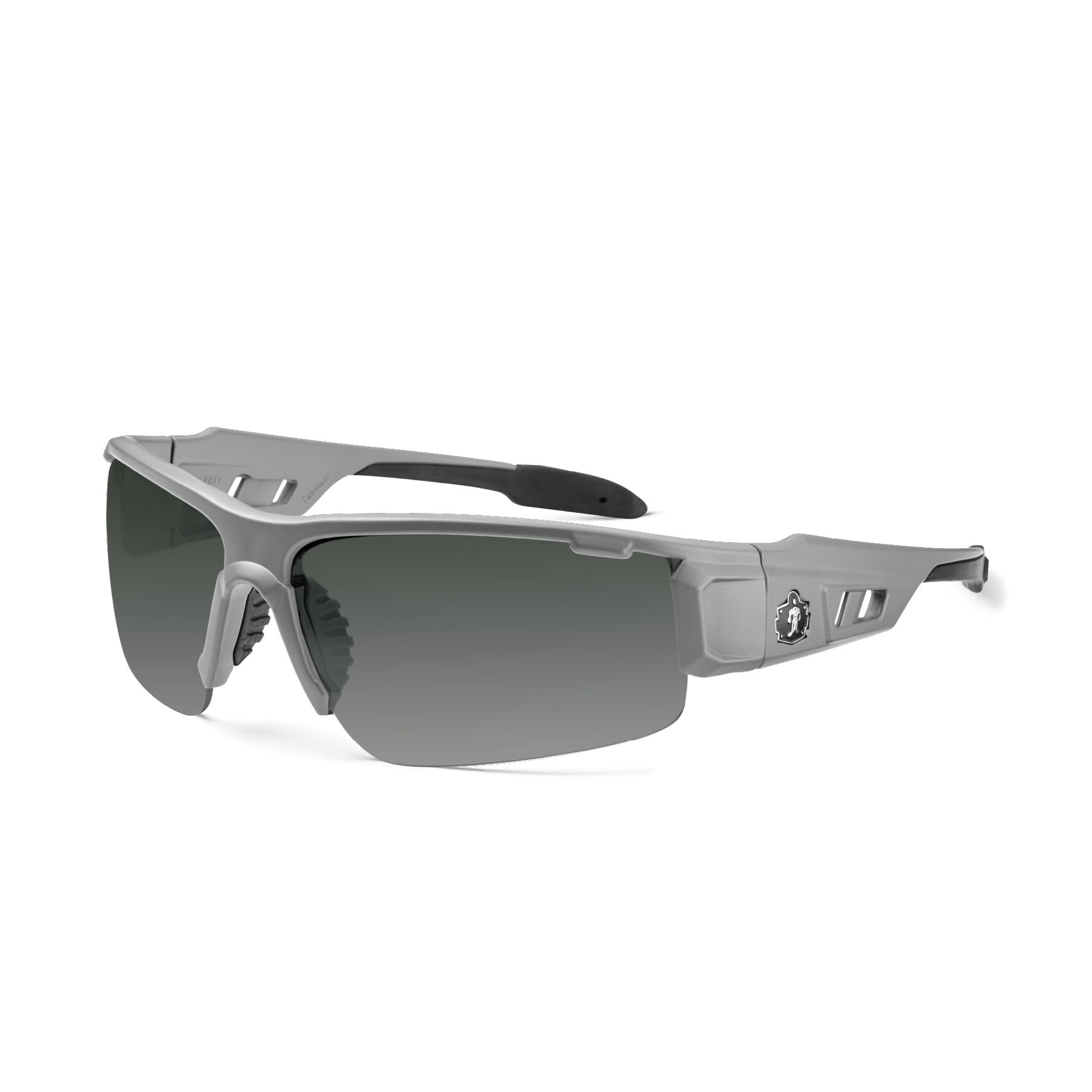 Ergodyne Skullerz Dagr Polarized Safety Sunglasses- Matte Gray Frame, Smoke Lens