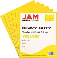 JAM Paper Heavy-Duty 2-Pocket Plastic Presentation Folders - Letter Size