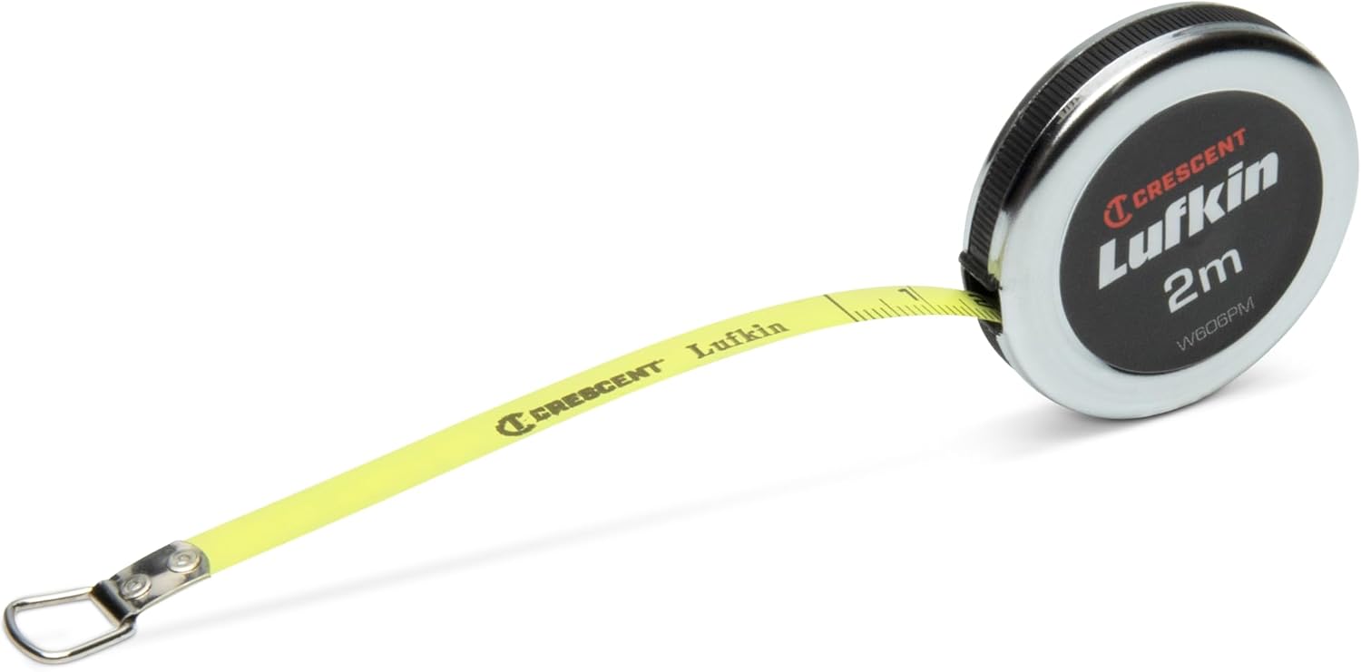 Crescent Lufkin 6mm x 2m Executive Diameter Yellow Clad A20 Blade Pocket Tape Measure - W606PM