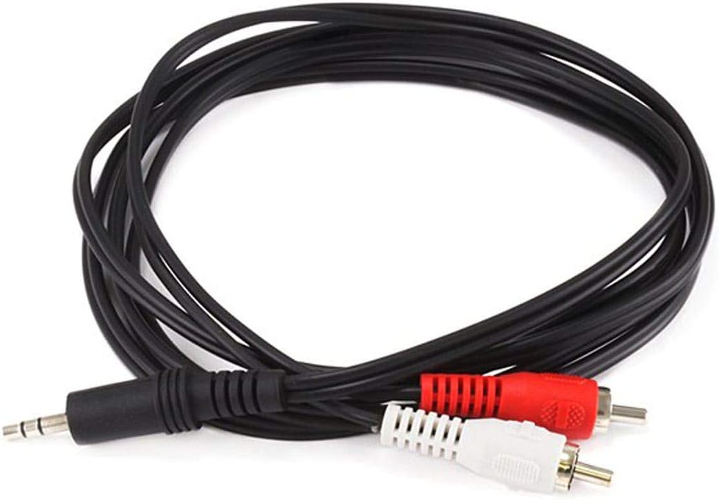 Monoprice Audio/Stereo Cable - Single 3.5mm TRS Plug to Dual RCA Plug, Mp3 Player/Phone Headphone Output to Home Audio