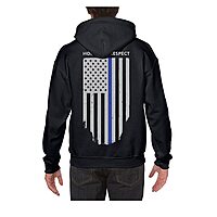 THIN LINE TACTICAL Thin Blue Line Flag Hoodie Sweatshirt