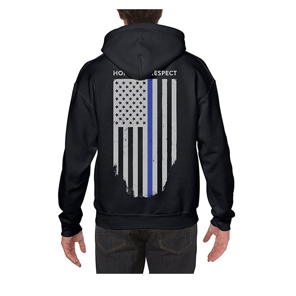 THIN LINE TACTICAL Thin Blue Line Flag Hoodie Sweatshirt
