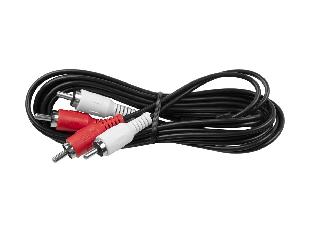 Monoprice 6ft 2 RCA Plug/2 RCA Plug M/M Cable - Black 1 Count (Pack of 1)
