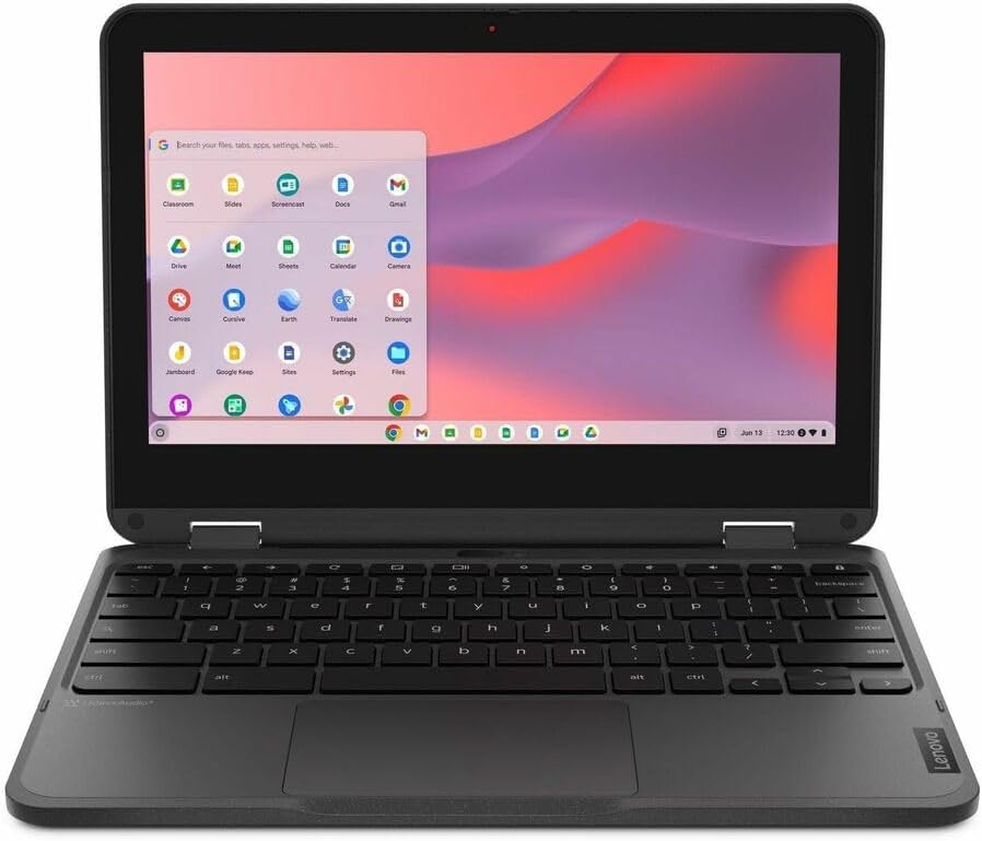 Lenovo 500e Chromebook Gen 4s 83L40000US 11.6" Touchscreen Convertible 2 in 1 Chromebook - HD - Intel N-Series N100-4 GB