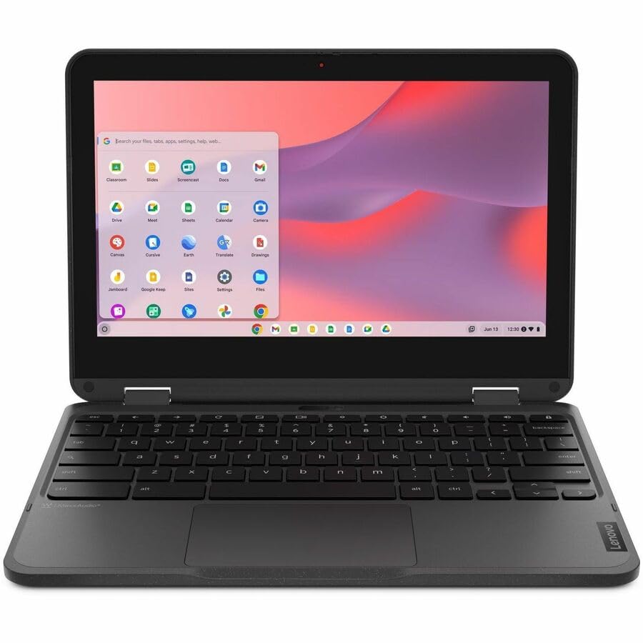 Lenovo 500e Chromebook Gen 4s 83L40000US 11.6" Touchscreen Convertible 2 in 1 Chromebook - HD - Intel N-Series N100-4 GB