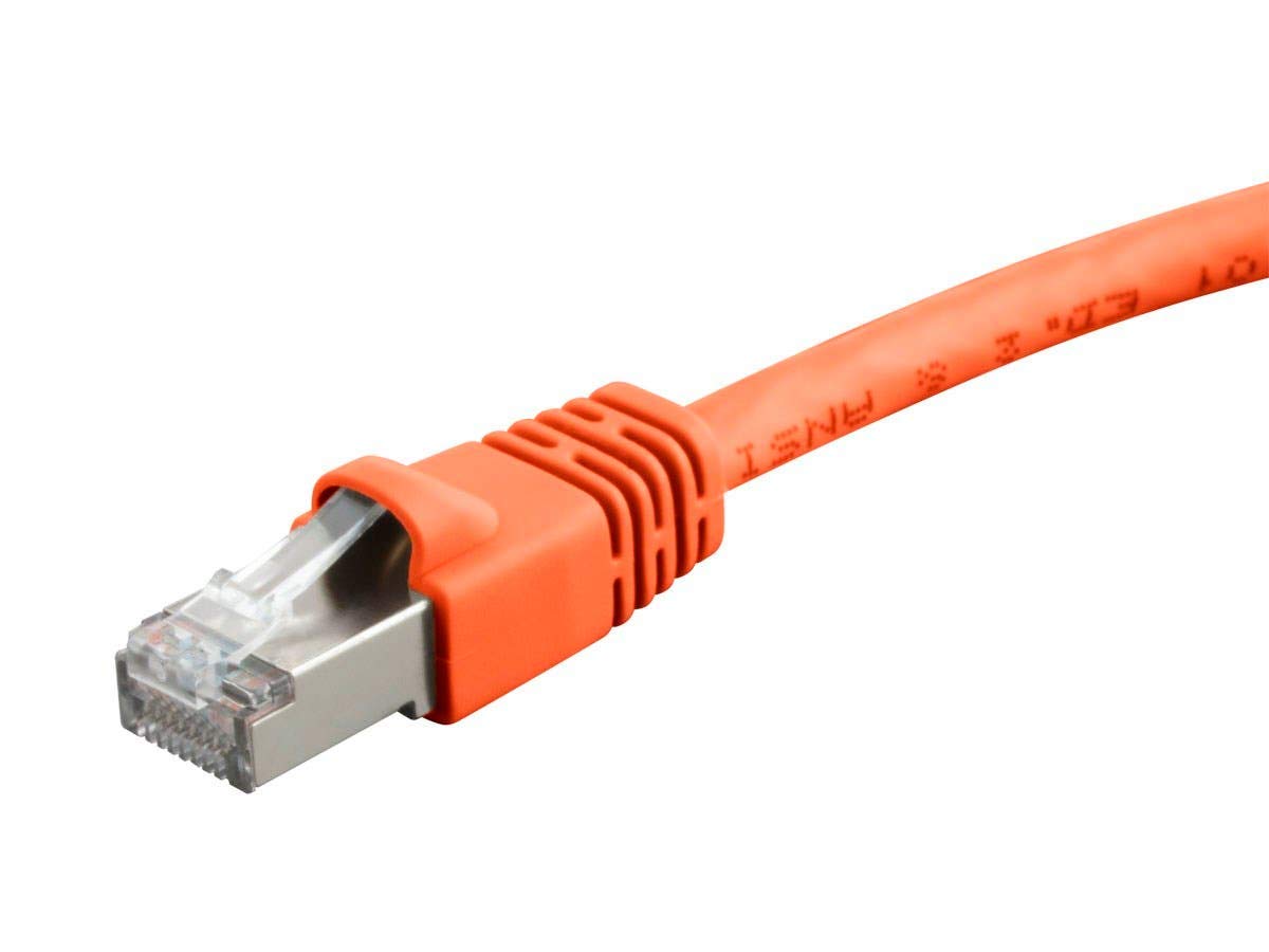 Monoprice Cat6A Shielded (S/FTP) Ethernet Patch Cable - 26AWG Pure Bare Copper Snagless RJ45 Fullboot