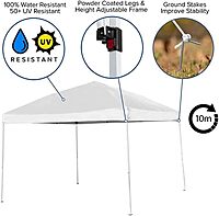 Flash Furniture Harris 10'x10' Pop Up Event Canopy Tent
