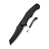 WE Kyle Lamb WE22010G-1 Black Titanium Handle with Diamond Pattern On Presentation Handle