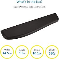 KENSINGTON ErgoSoft Gel Wrist Rest for Keyboard & Mouse