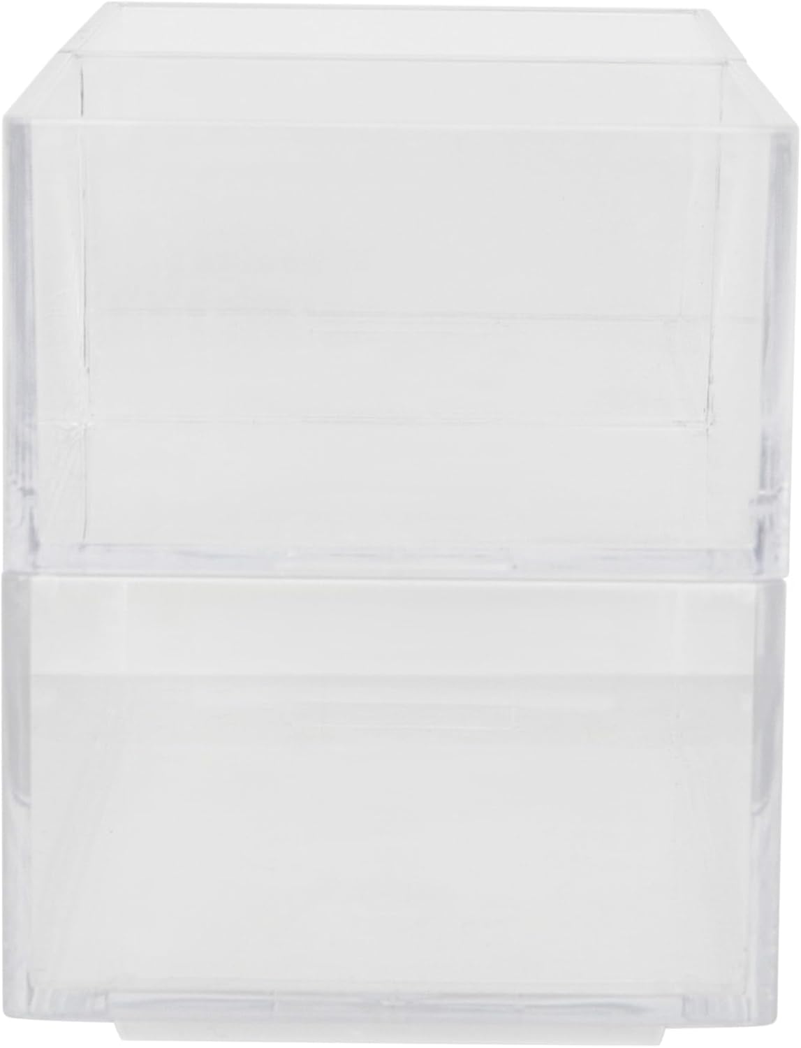 Martha Stewart Brody Stack & Slide Plastic Tray Desktop Organizer, Clear