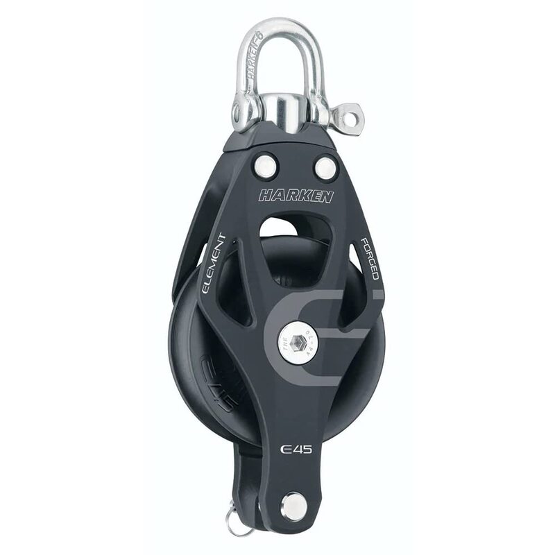 HARKEN Premium Sailing 45mm Single Element Swivel Boat Block w/Becket, Part 6231