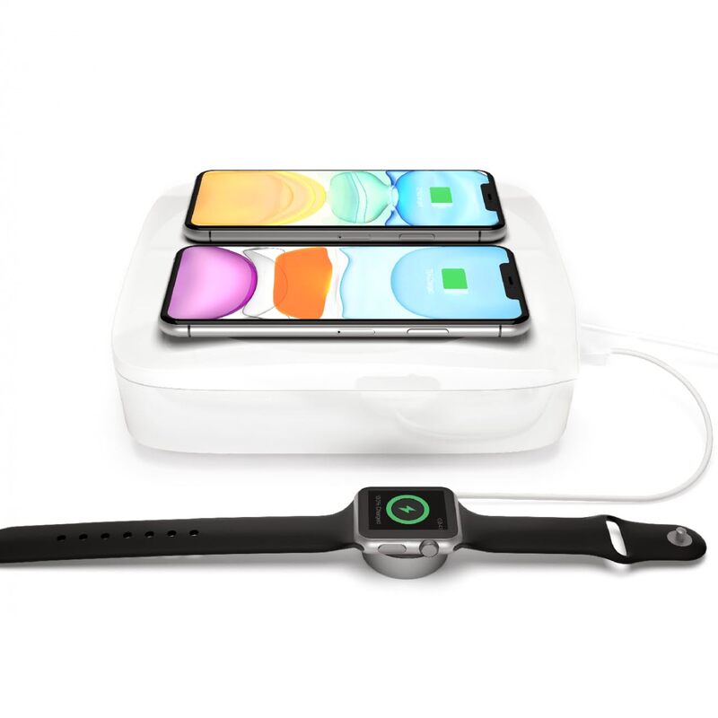 Einova Mundus Pro UV-C Sanitizing Disinfector & Charging Station – 2x10W Qi, 18W USB-A