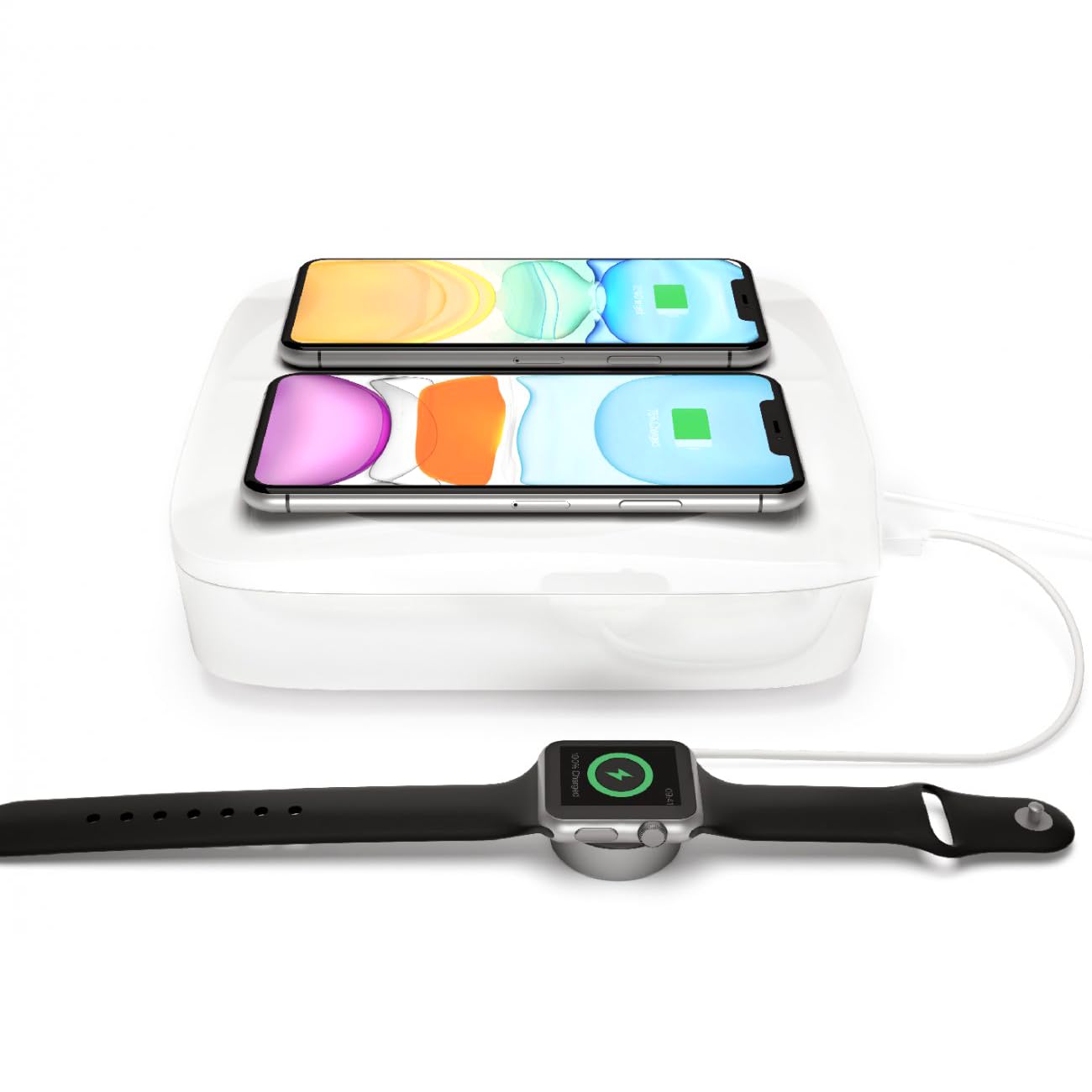 Einova Mundus Pro UV-C Sanitizing Disinfector & Charging Station – 2x10W Qi, 18W USB-A