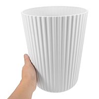 Cubo de Basura Redondo de Plástico Negro Mediano