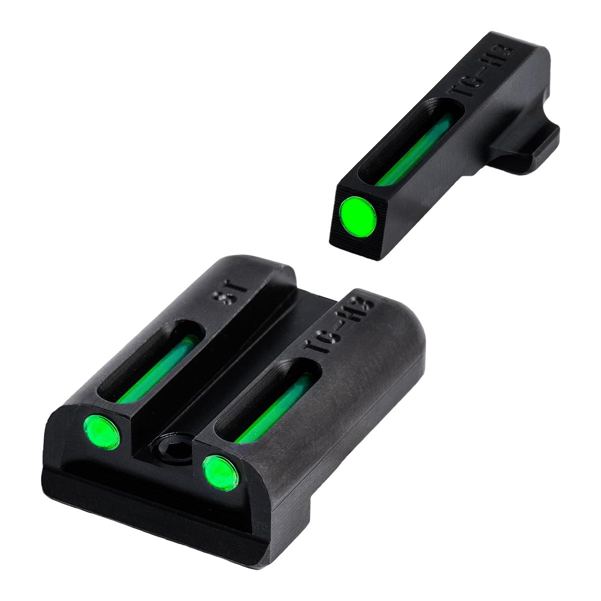 TRUGLO TFO Tritium & Fiber-Optic Front & Rear Handgun Sight Set Compatible with Sig Sauer Handguns
