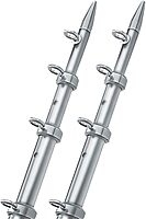 TACO Marine OT-0442VEL15 Aluminum Tele-Outrigger Pole - 1-1/8" x 15', Silver/Silver
