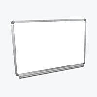 Luxor Home Office School Wall-Mounted Magnetic Dry Erase Whiteboard with Aluminum Frame - 36"W x 24"H