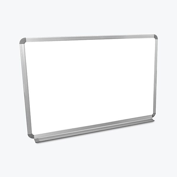 Luxor Home Office School Wall-Mounted Magnetic Dry Erase Whiteboard with Aluminum Frame - 36"W x 24"H