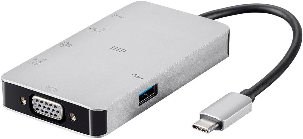 Monoprice USB-C to HDMI Adapter - Resolution up to 4k@60hz, Aluminum Alloy Shell, Gray - Consul Series