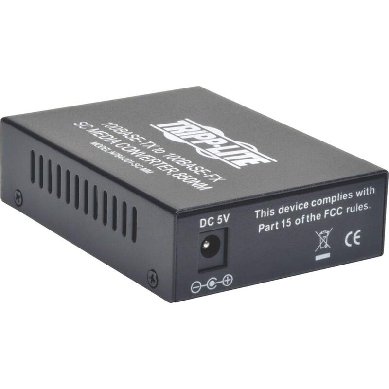 Tripp Lite Network Copper RJ45 Ethernet to Fiber SC Duplex Multimode Extender Media Converter, 1310nm Wavelength