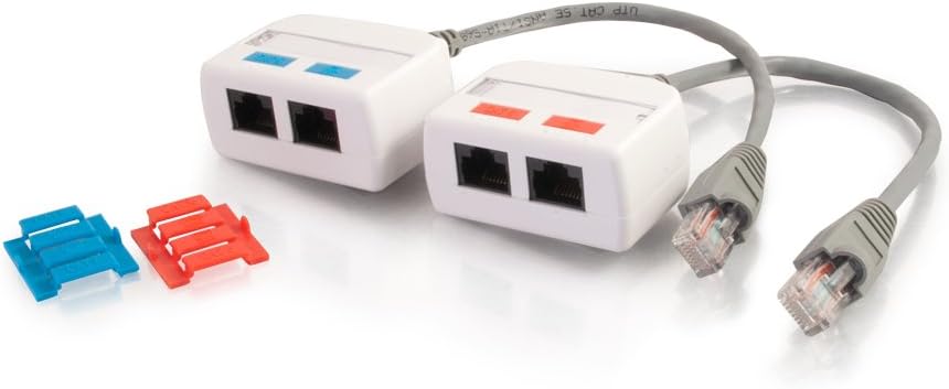 C2G RJ45 Network Combiner Kit - Audio Line In - White