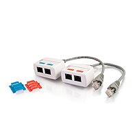 C2G RJ45 Network Combiner Kit - Audio Line In - White