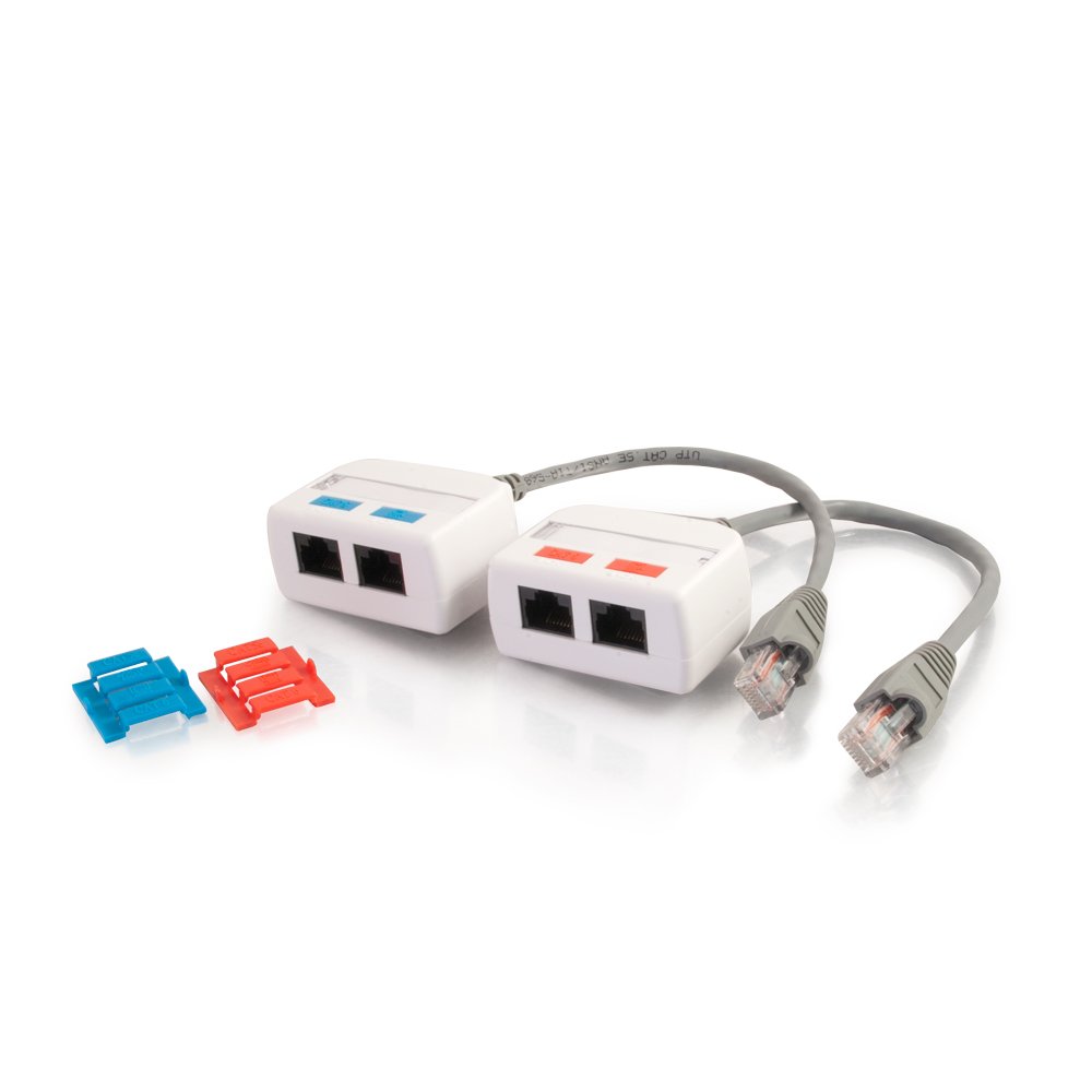 C2G RJ45 Network Combiner Kit - Audio Line In - White
