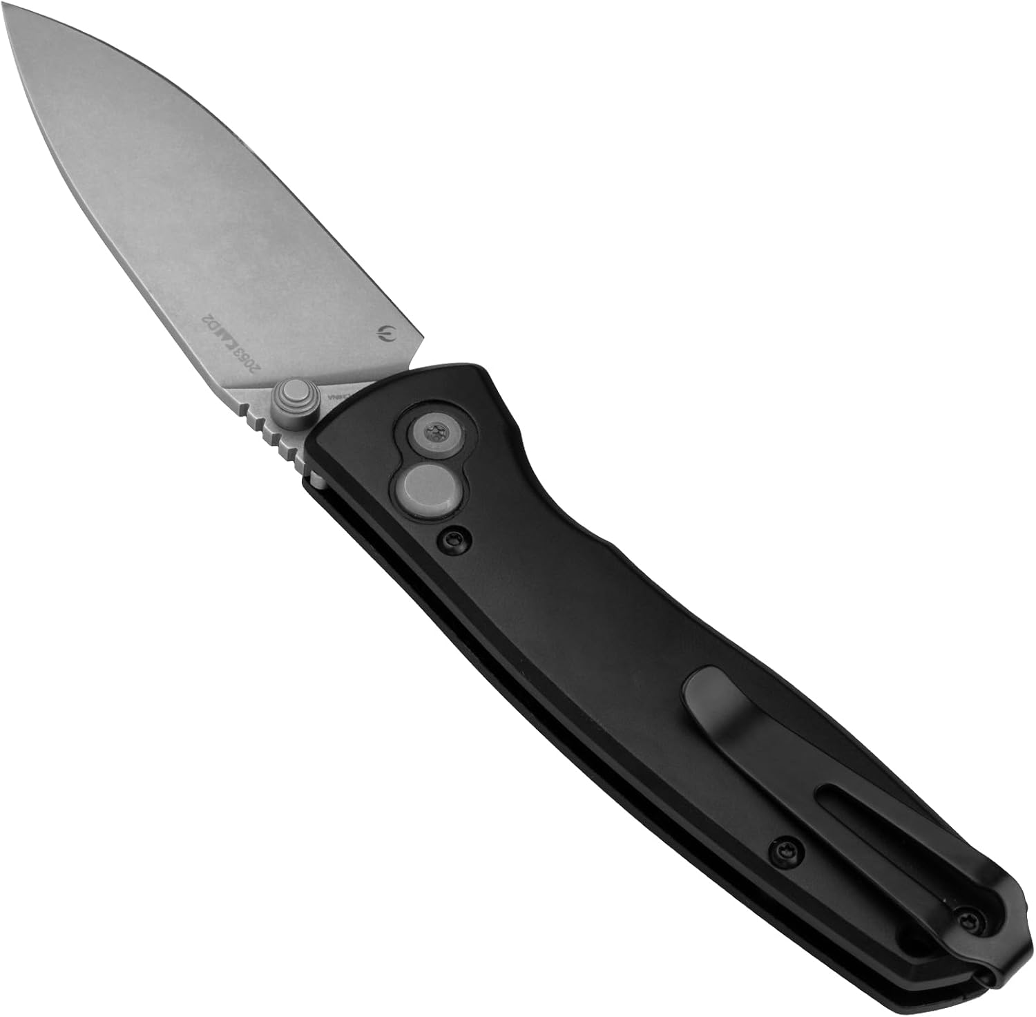 Kershaw Kindred Folding Knife, 3" D2 Steel Spear Point Blade, Black Anodized Aluminum Handle, Lock Mechanism