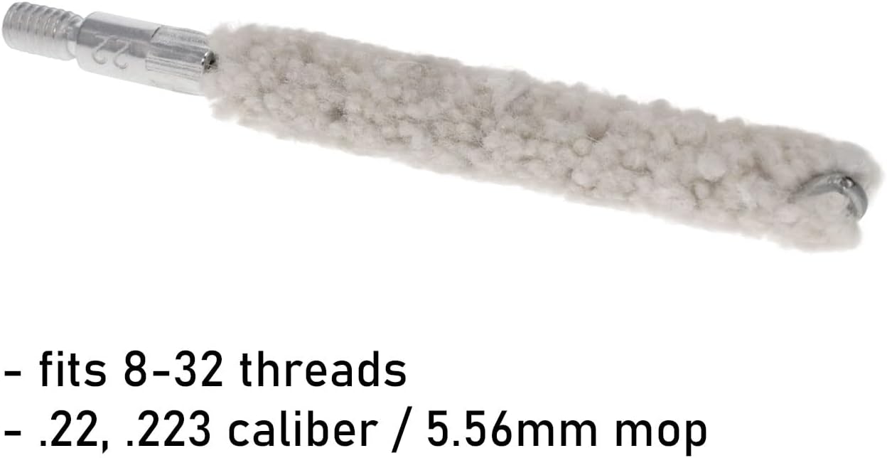 Birchwood Casey Durable Versatile Gun Maintenance Scrubbing Cleaning Cotton Bore Mop