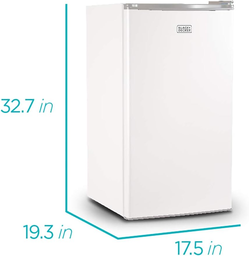 BLACK+DECKER Compact Refrigerator Energy Star Single Door Mini Fridge with Freezer