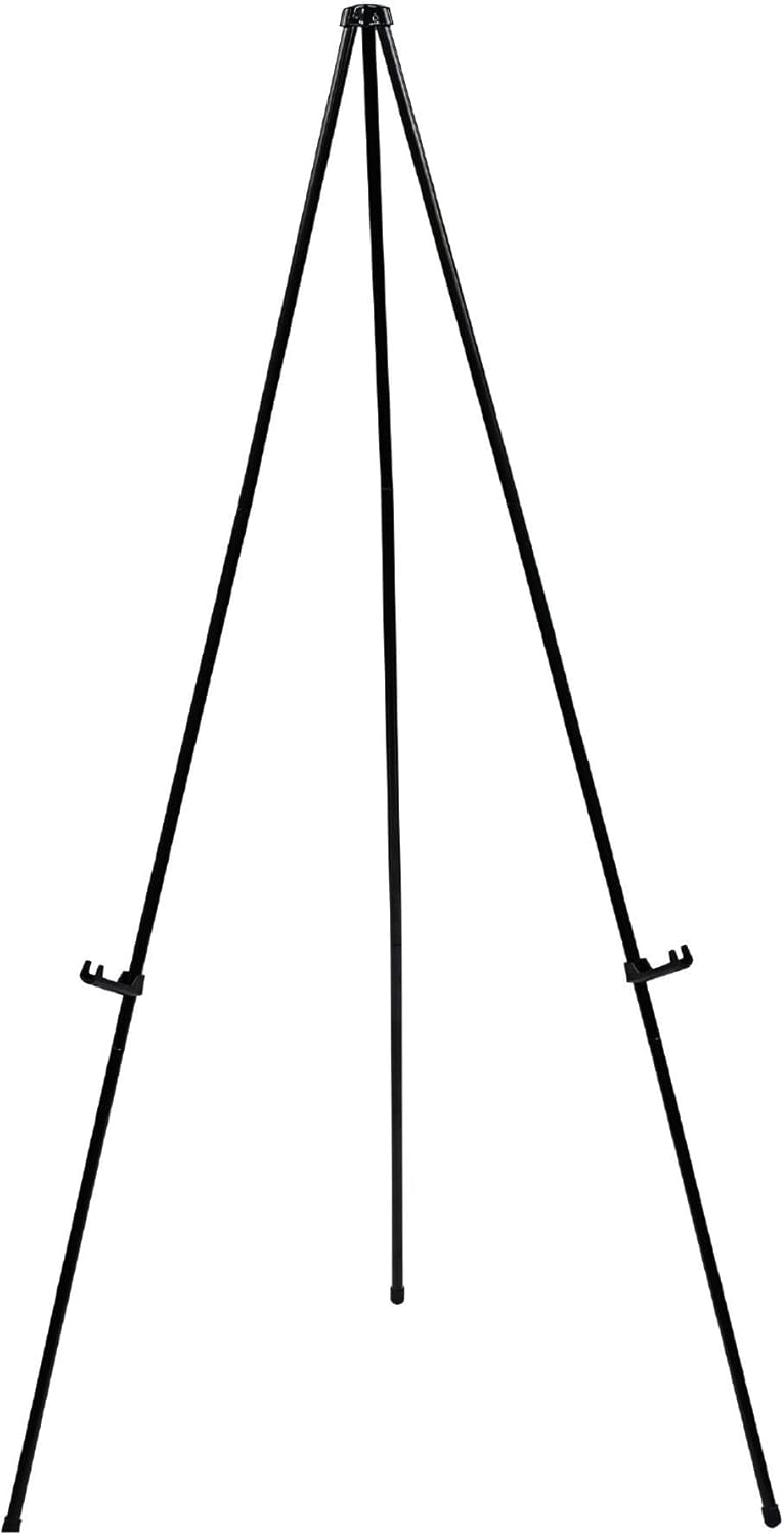 MASTERVISION Instant Display Easel, Steel, Black