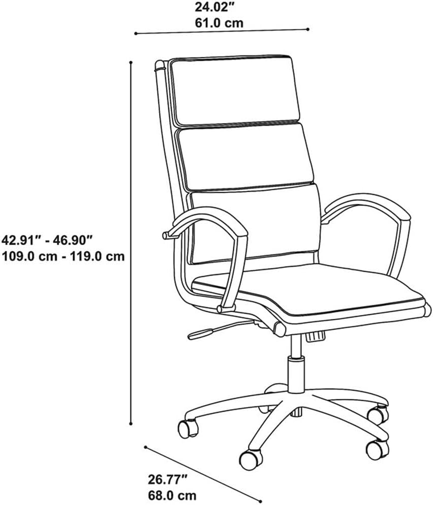 Bush Business Furniture Modelo High Back Leather Executive Office Chair