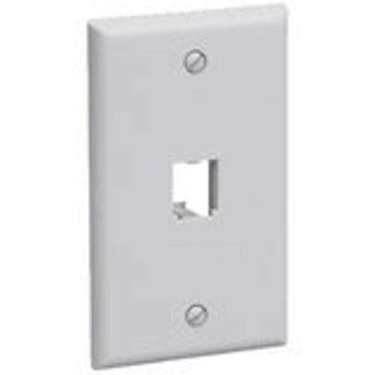 Panduit CFP1WH 1-Port Mini-Com Single-Gang Faceplate, Classic Series, White