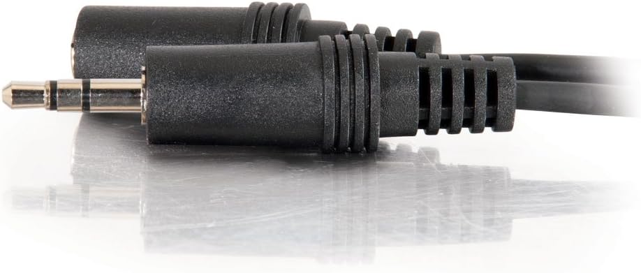 C2G Legrand 3.5MM Stereo Audio Cables, 3.5MM Male to Female Cord, Black Audio Cable with In-Wall, CMG-Rated Jacket